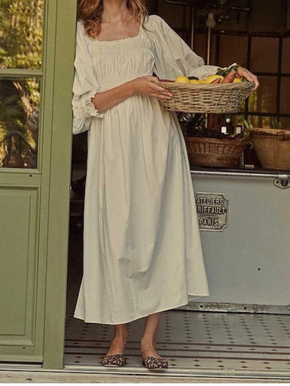 Gorgeous DÔEN Catrinette white maxi dress color Salt refer to the measurements